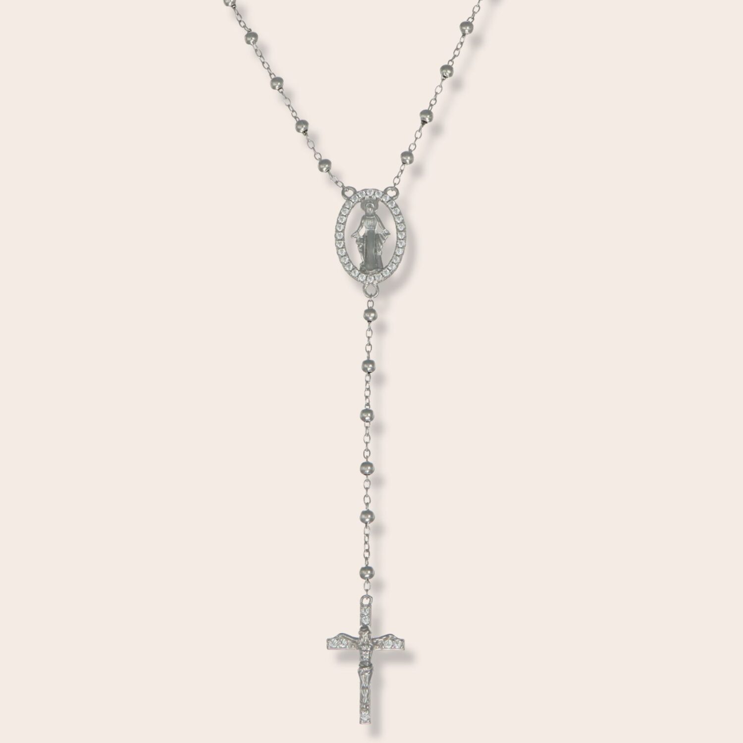 Catena rosario Y con zirconi