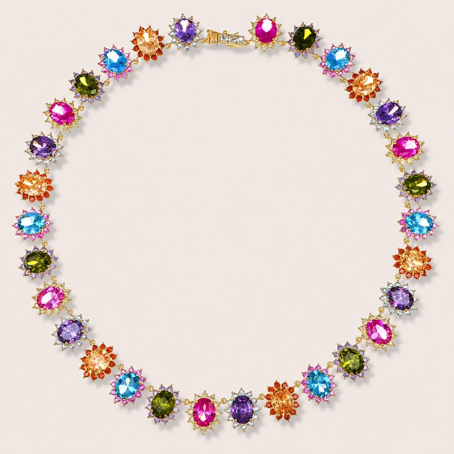 Collana gioiello multicolor