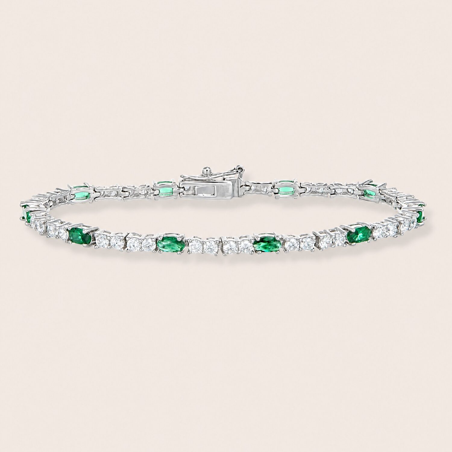 Bracciale tennis zirconi ovali colore
