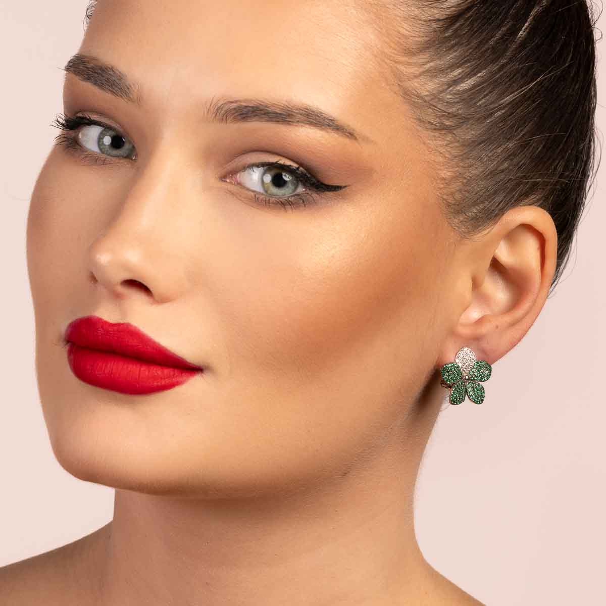 Orecchino fiore singolo pave' big