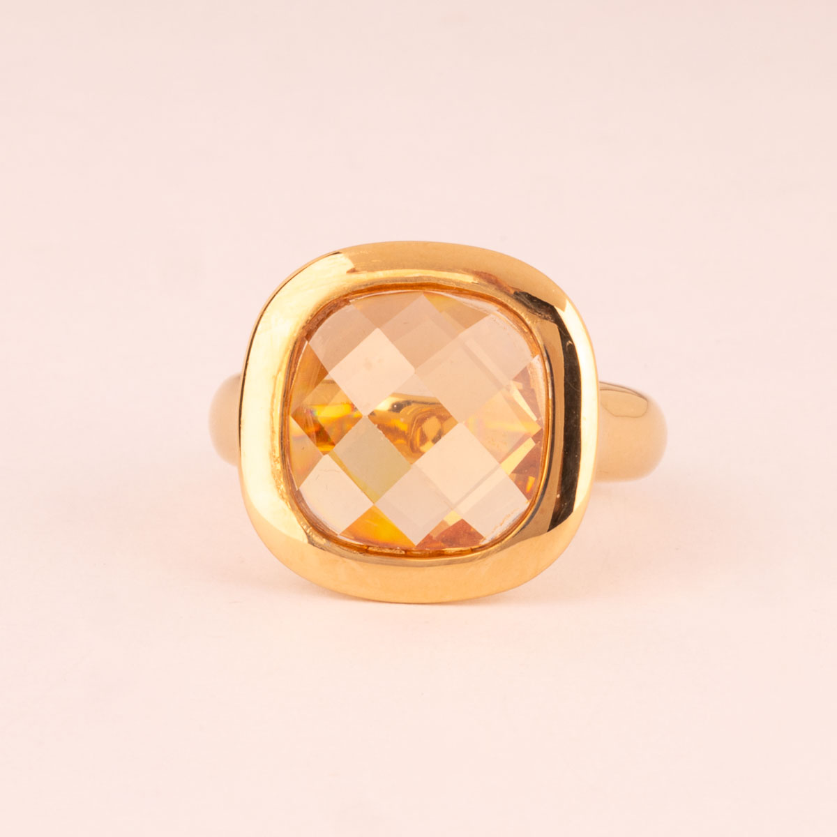 Anello zircone taglio cuscino