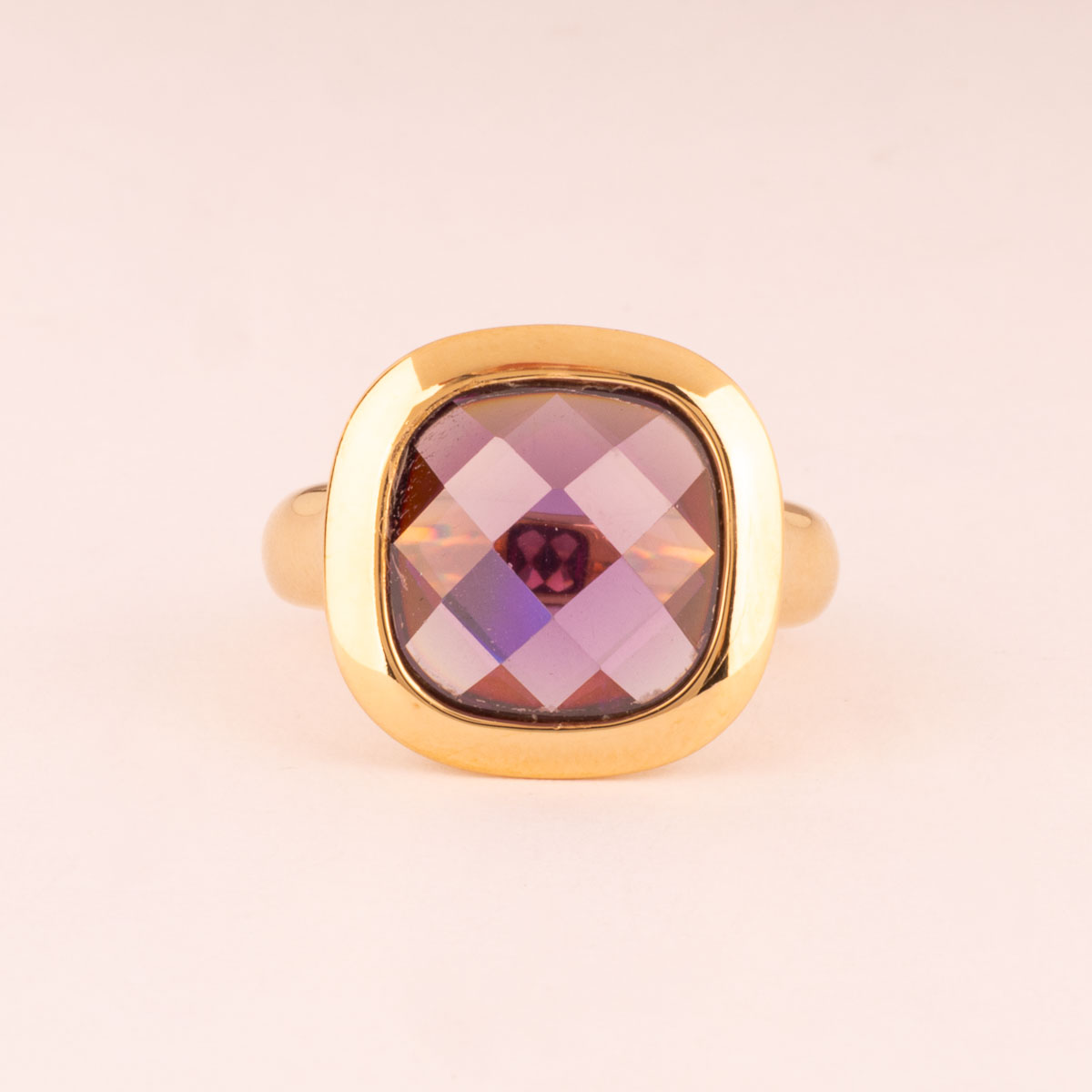 Anello zircone taglio cuscino