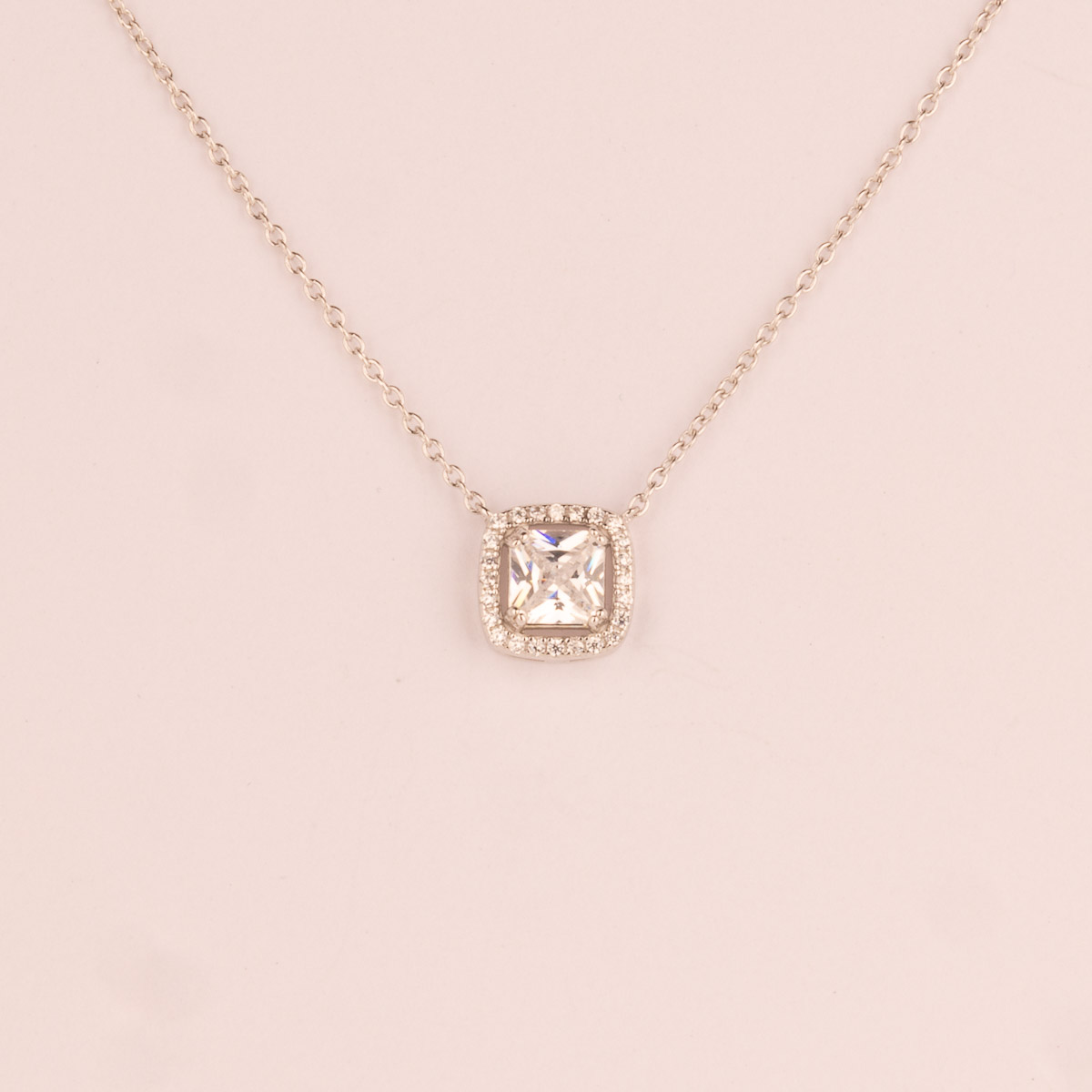 Collana punto luce zircone bianco