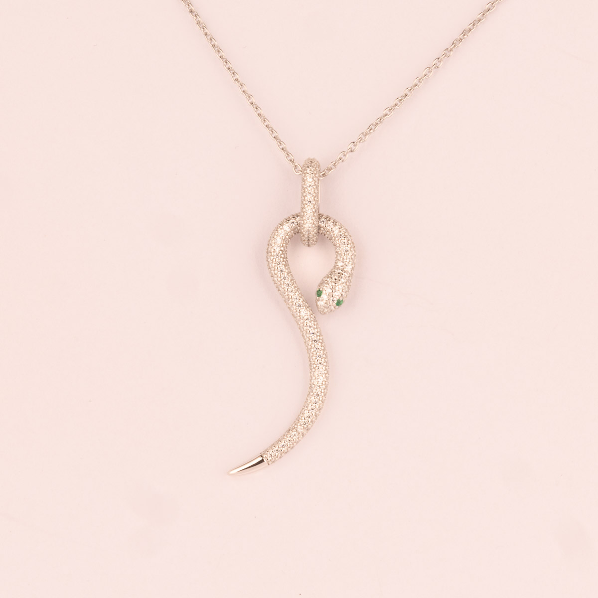 Pendente serpe pavè