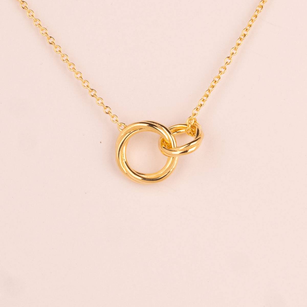 Collana doppio tondo liscio