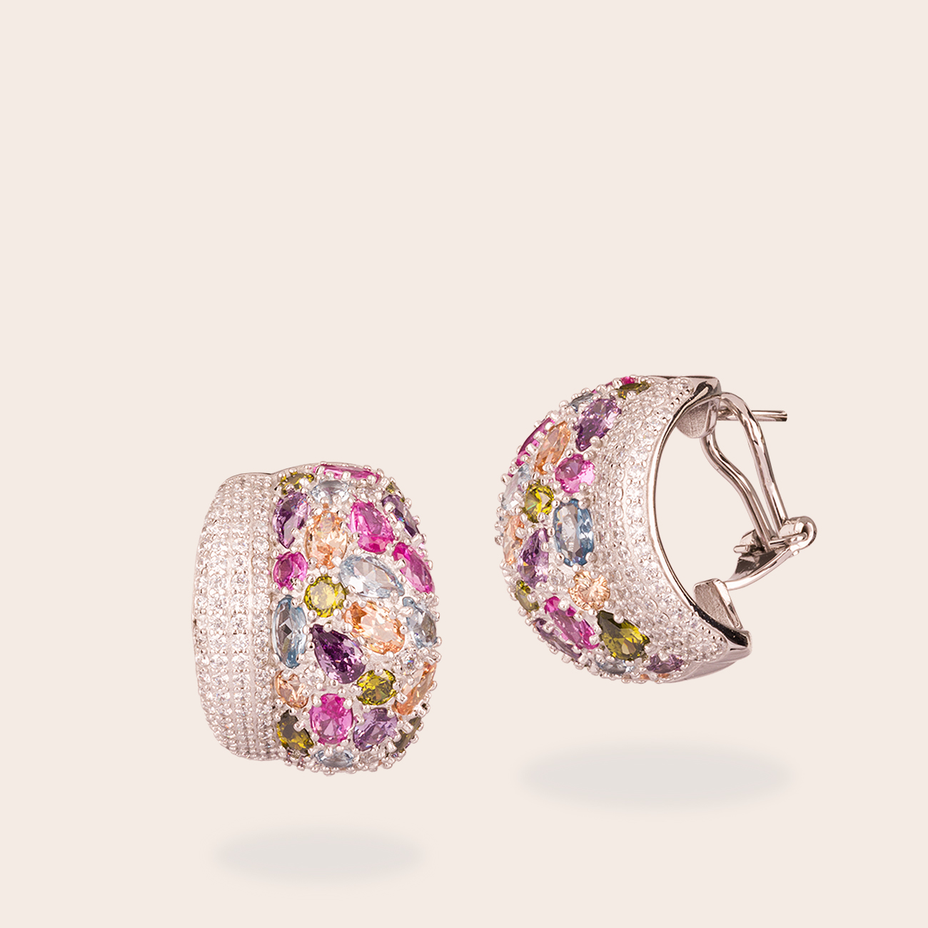 Orecchino Multicolor pave'