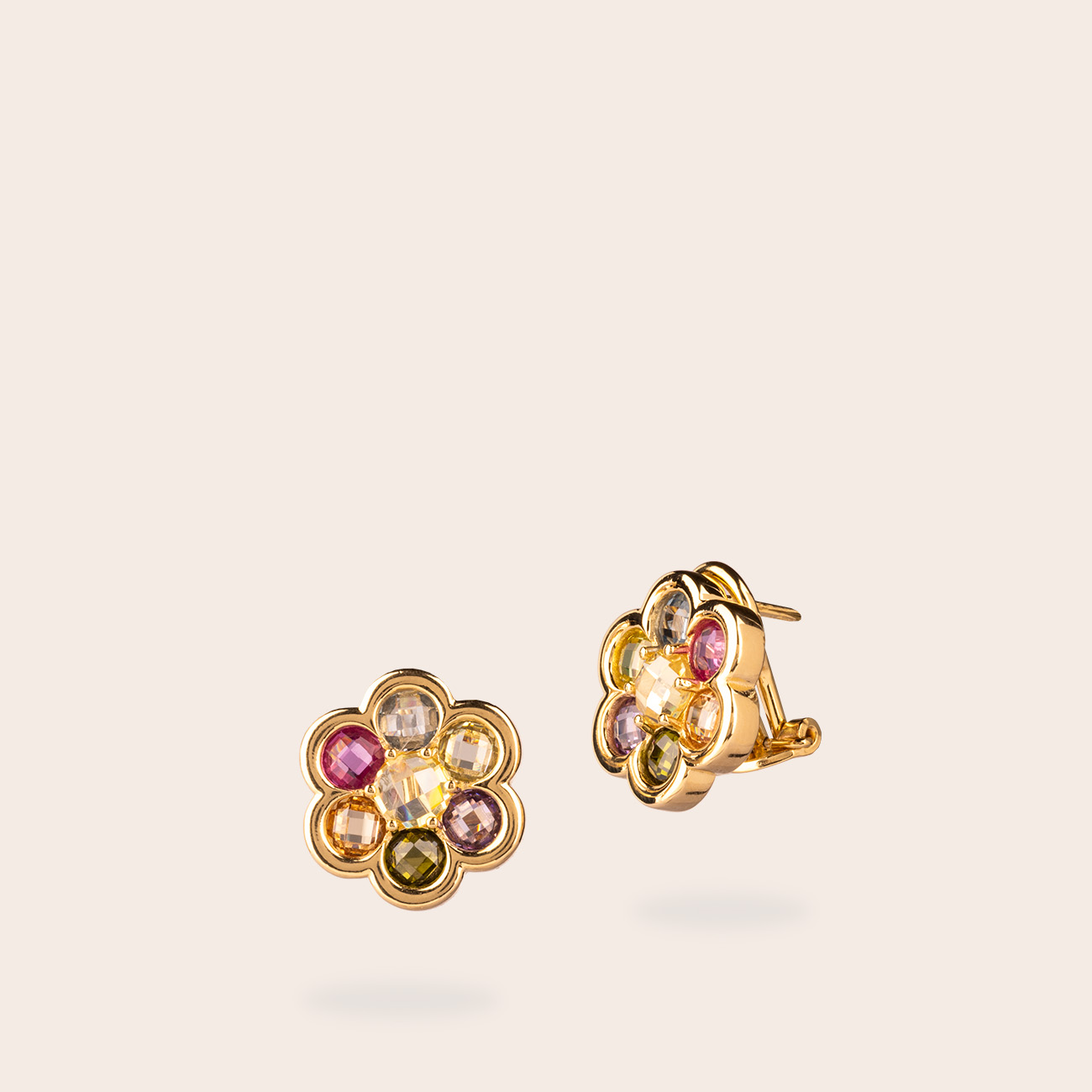 Orecchino fiore multicolor