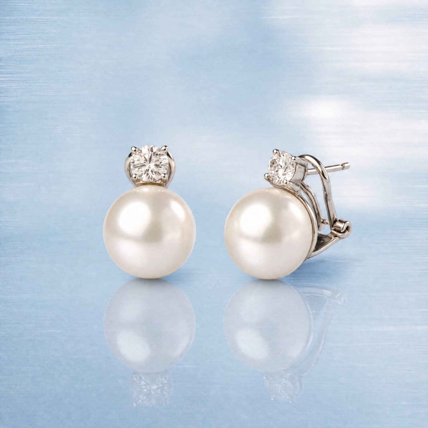 Orecchino zircone con perla