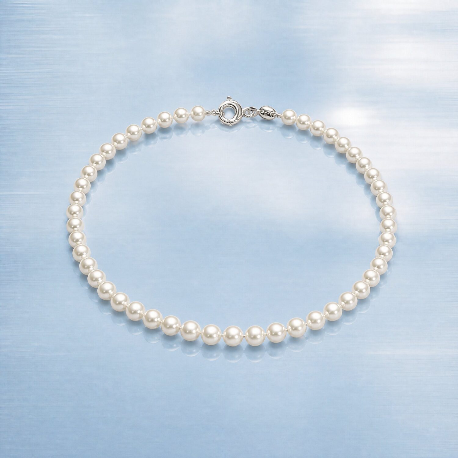 Collana perla conchiglia bianca mm. 8
