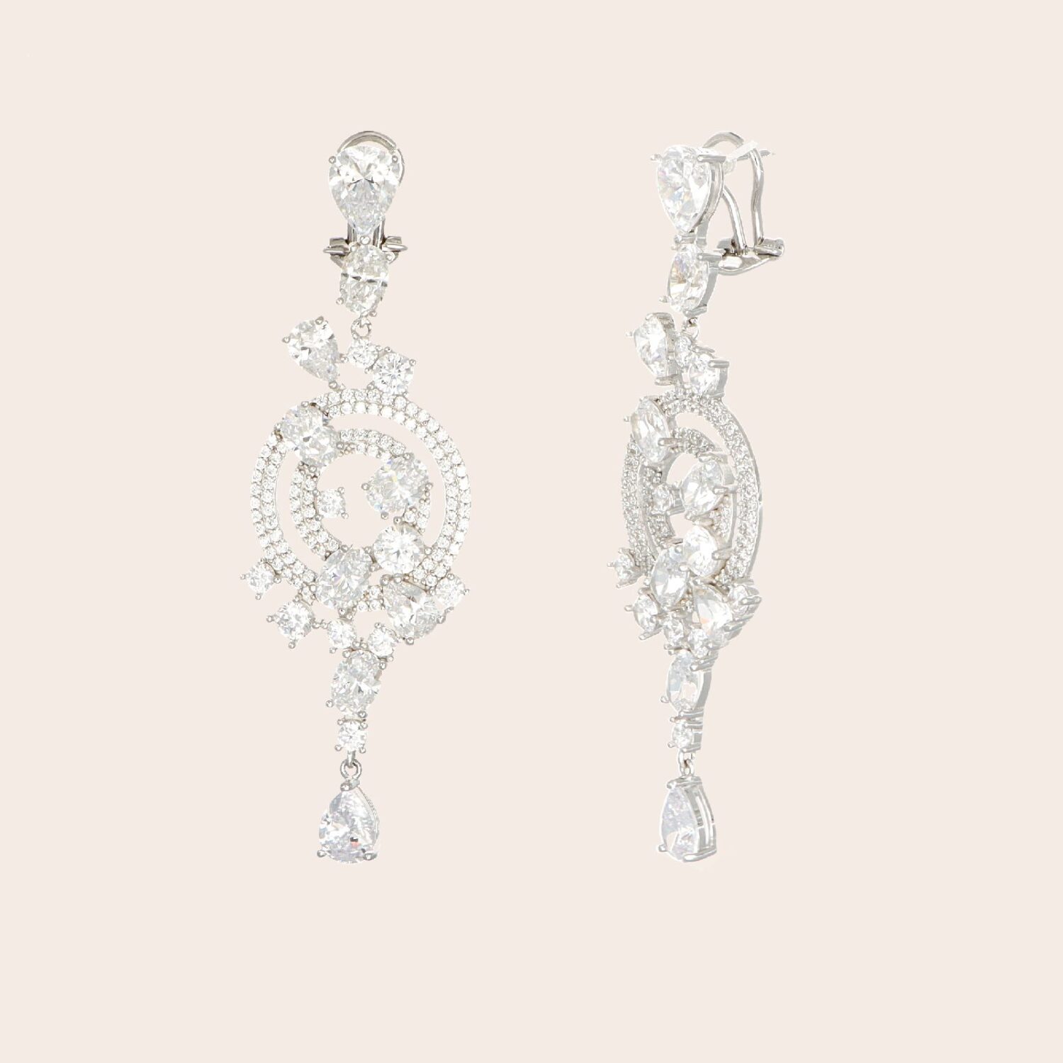 Orecchino cascata grappolo pave'