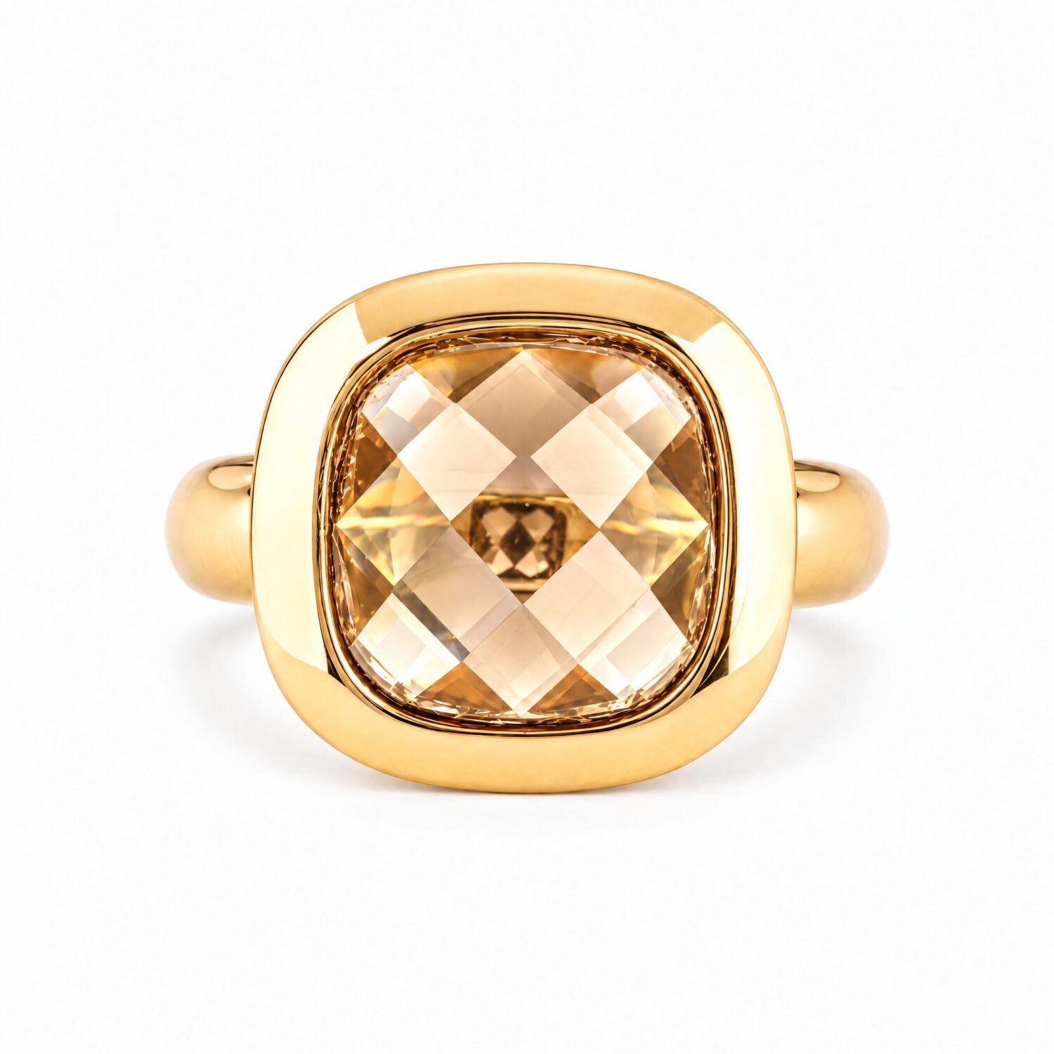 Anello zircone taglio cuscino