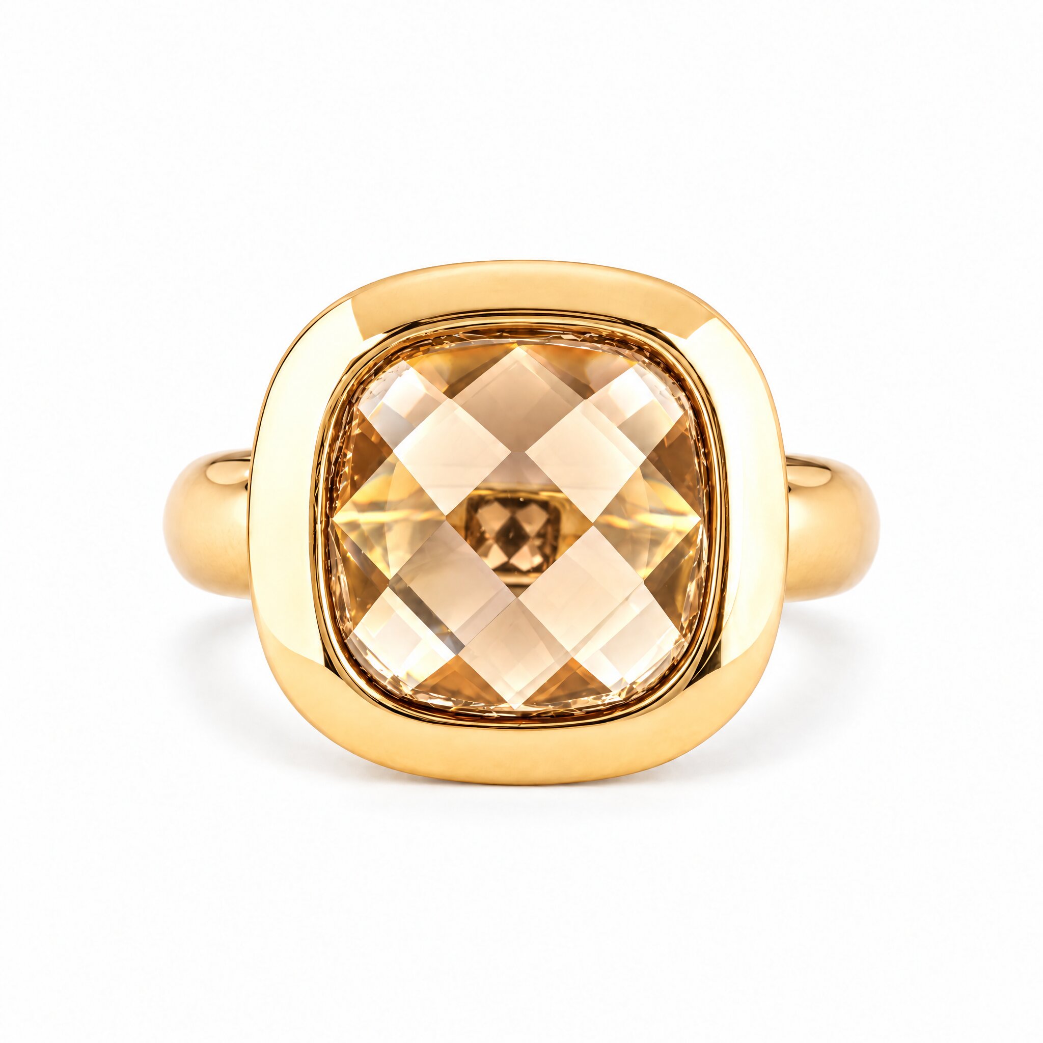 Anello zircone taglio cuscino - immagine 2